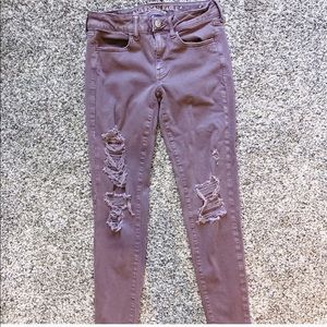 AMERICAN EAGLE DISTRESSED JEGGINGS